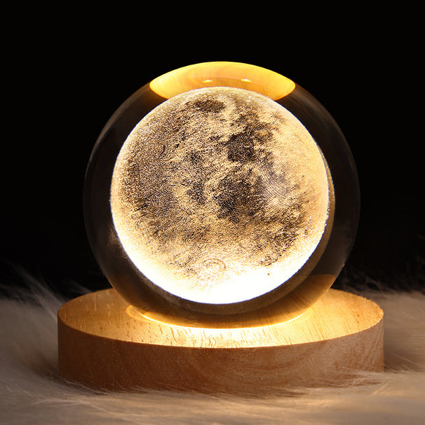 LED Night Light Galaxy Crystal Ball Table Lamp